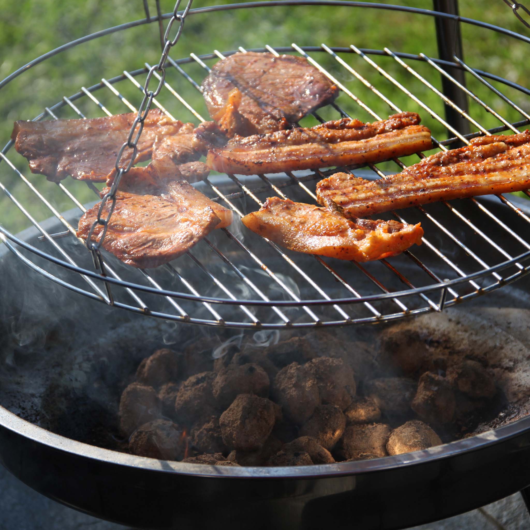 swivel grill with fire bowl