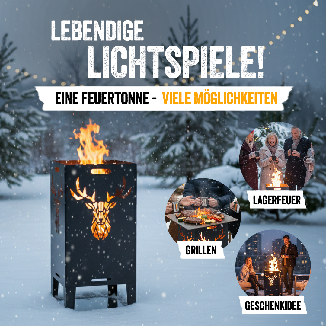 Feuertonne 78cm "Hirsch"