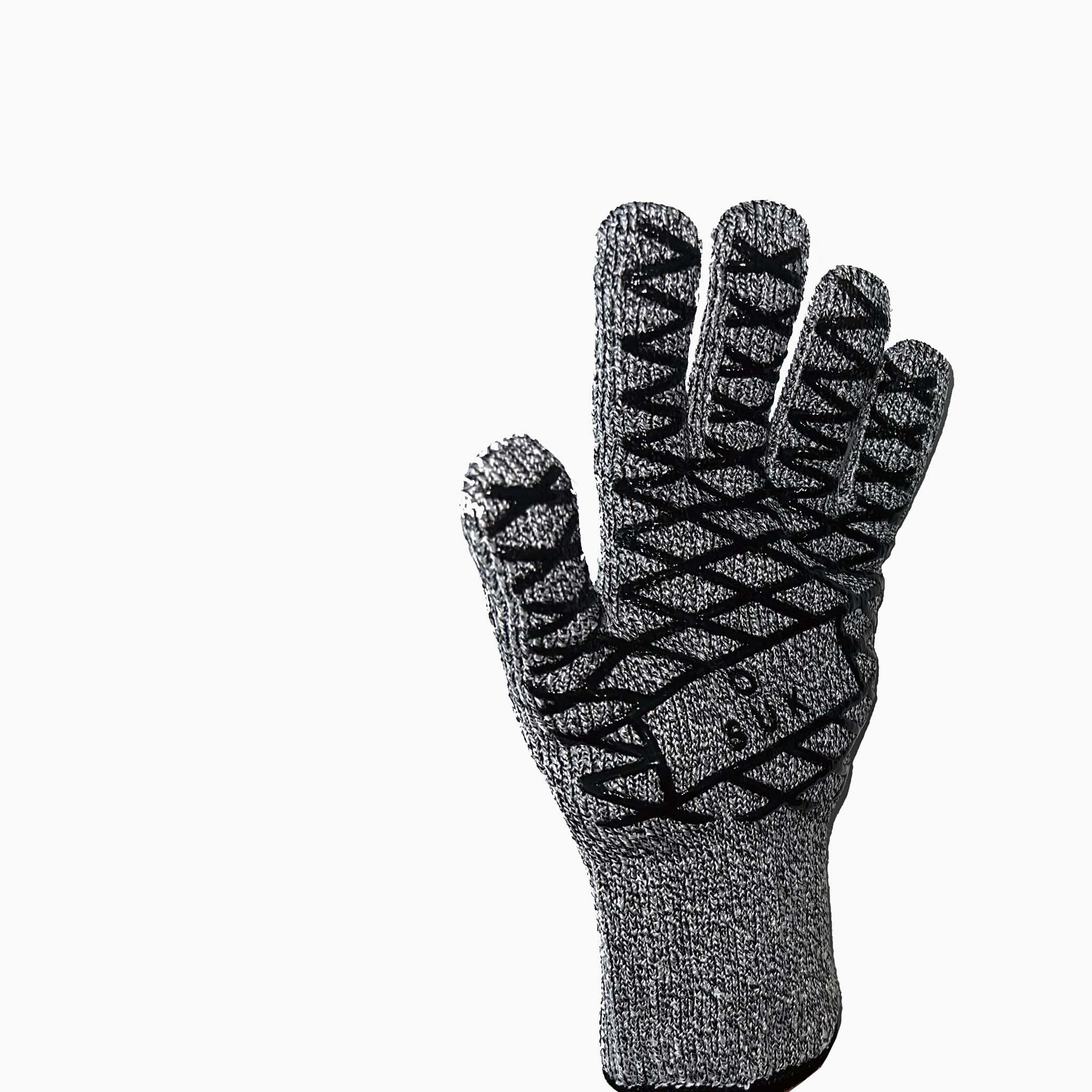 Hitzebeständiger Grillhandschuh grau / schwarz