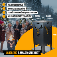 Feuertonne 78cm "Hirsch"