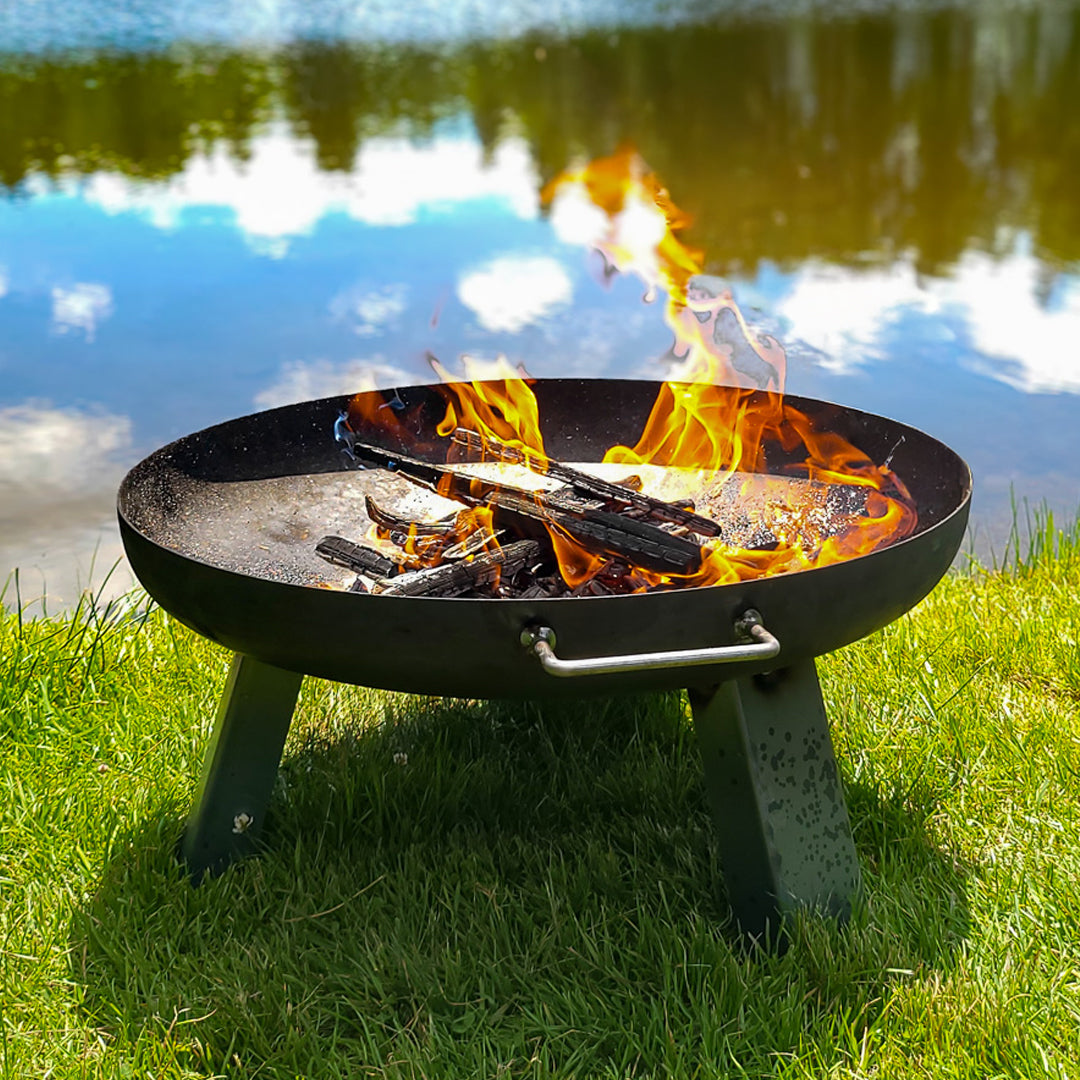 Fire bowl 100 cm with square feet -Nizza-