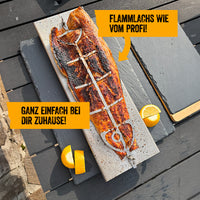 Flammlachsbrett Edelstahl