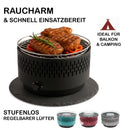 Tischgrill Schwarz mit Aktivbelüftung