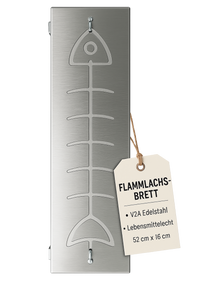 Flammlachsbrett Edelstahl