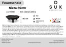 Feuerschale 80 cm mit eckigen Füßen -Nizza-