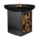 Feuerschale Palma ø80cm mit Holzlagerfach (Standhöhe: ca. 80cm)