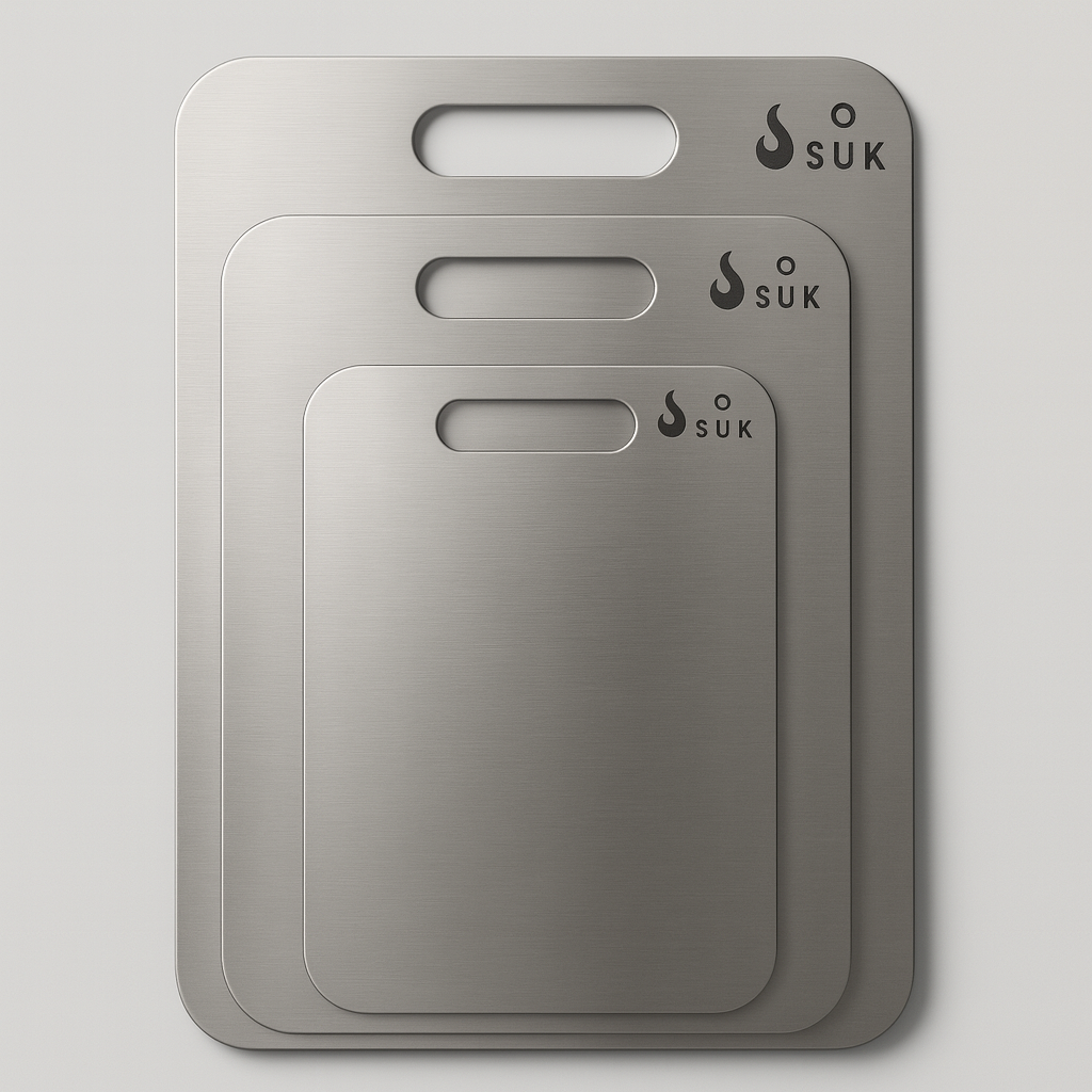 Schneidebretter Edelstahl 3er Set