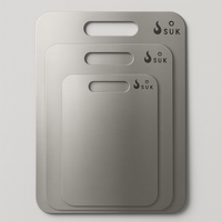 Schneidebretter Edelstahl 3er Set