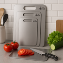 Schneidebretter Edelstahl 3er Set