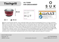 Table Grill Red with Active Ventilation