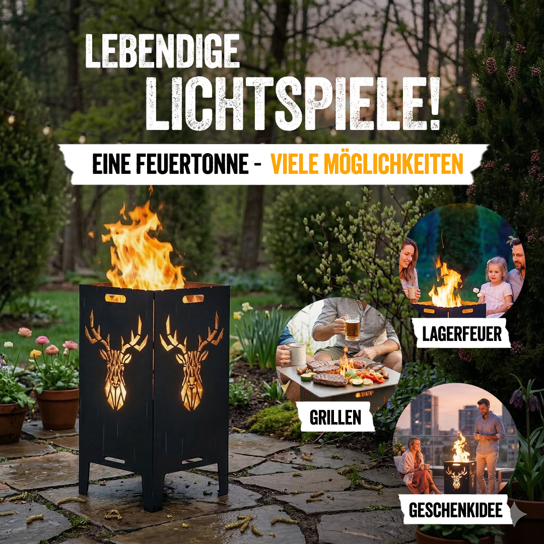 Feuertonne 78cm "Hirsch"