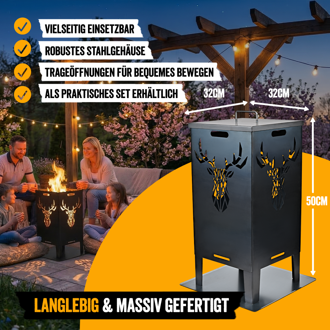 Feuertonne 50cm "Hirsch"