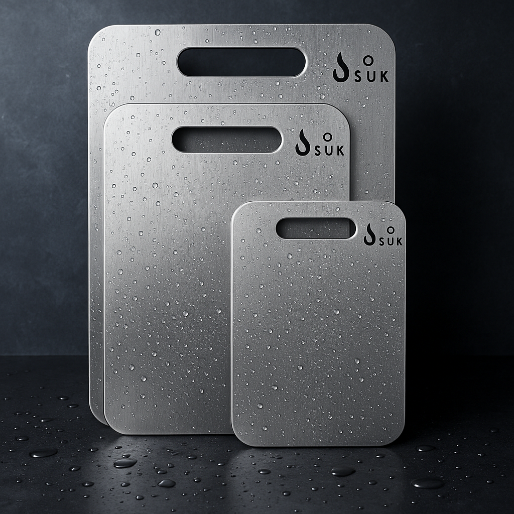 Schneidebretter Edelstahl 3er Set